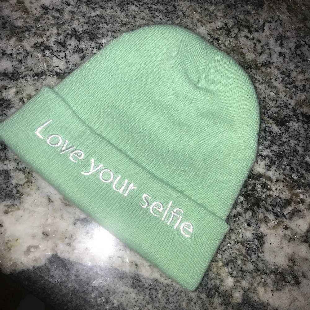 Mint green beanie